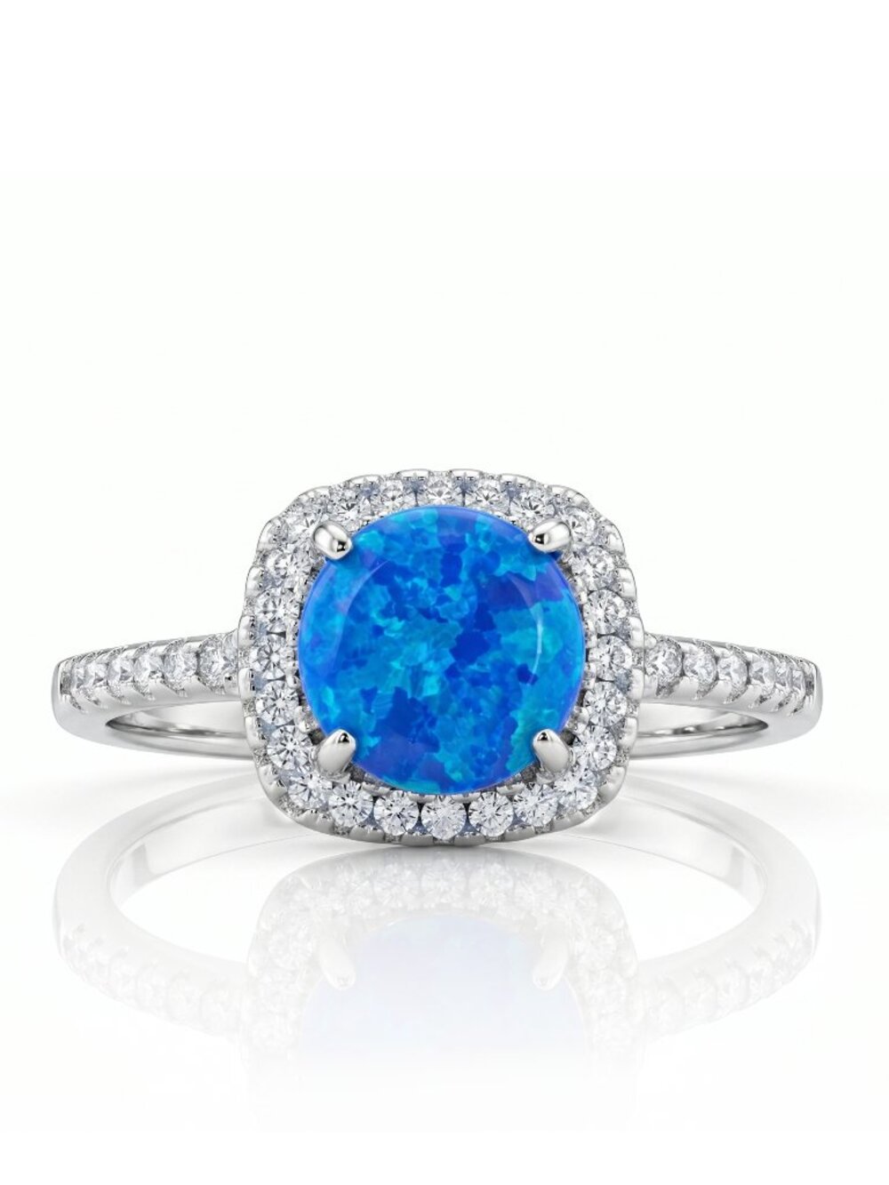 Blue Opal ring, size 7, 925 Sterling Silver Charmed Aroma